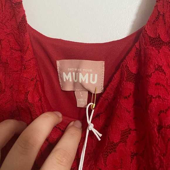 Ricci Skort Dress in Red Lace - Picture 4 of 6